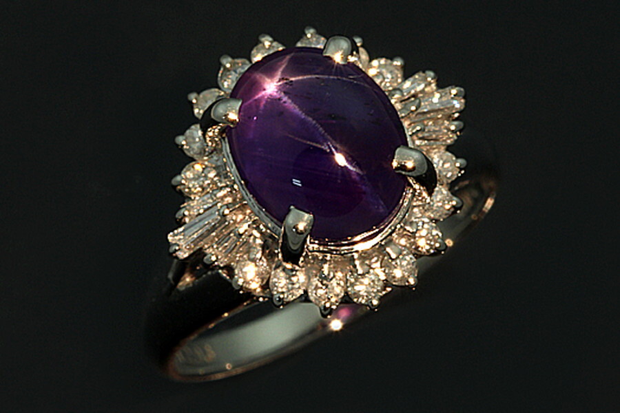 Purple Star Sapphire & Diamond Ring GR6975