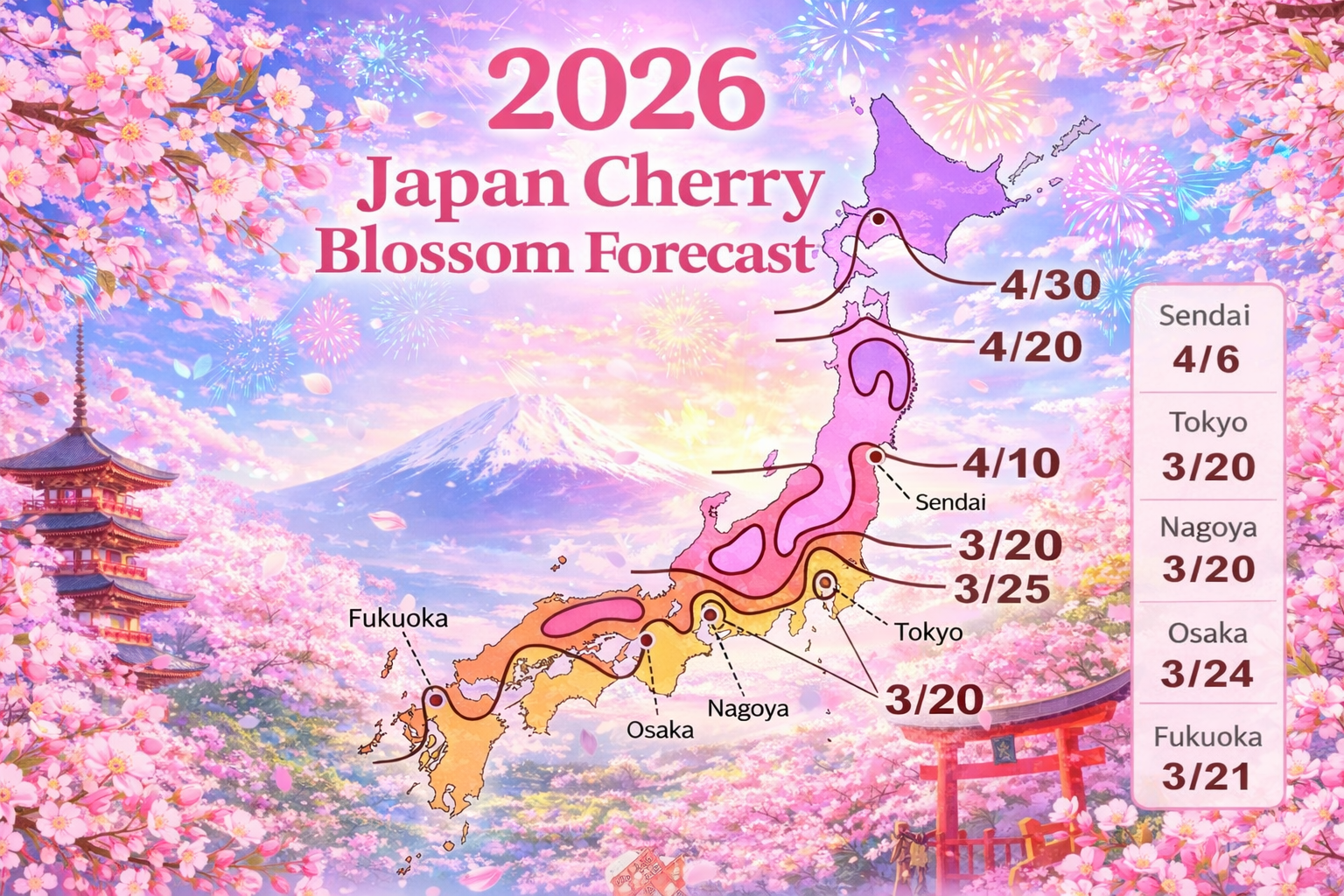 2026 Japan Cherry Blossom Forecast | Where Does Spring Begin
